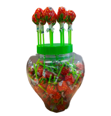 Карамель Канди Клаб 14гр*100*(6бан) Клубничка на палочке