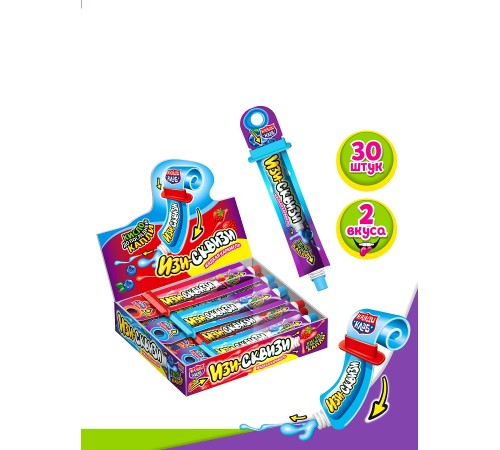 Жидкая конфета Канди Клаб 20гр*30*(12бл) Изи-Сквизи ассорти 