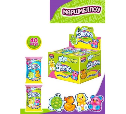 Зефир Канди Клаб 10гр*40*(12бл) Крашмеллоу зверята