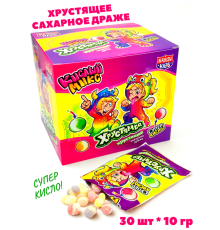 Сахарное драже Канди Клаб 10гр*30*(12бл) Хрустямба Кислый Микс