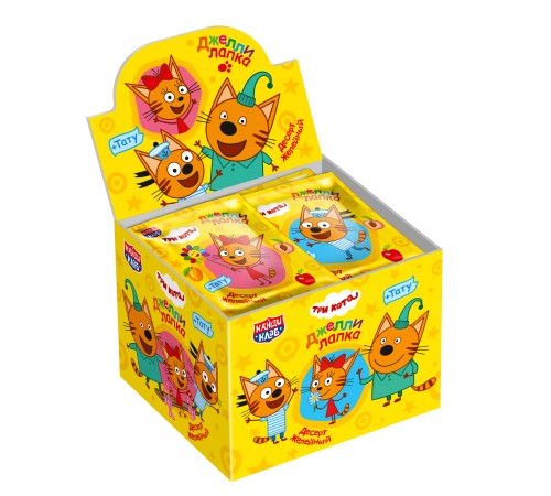 Желейный десерт  Канди Клаб 25гр*20*(12бл) Джелли Лапка (Три Кота) Новинка!!
