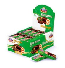 Мини-рулеты"Мастер Десерта"35г*24*(4бл) Шоколадно-Ореховый