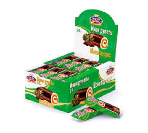 Мини-рулеты"Мастер Десерта"35г*24*(4бл) Шоколадно-Ореховый