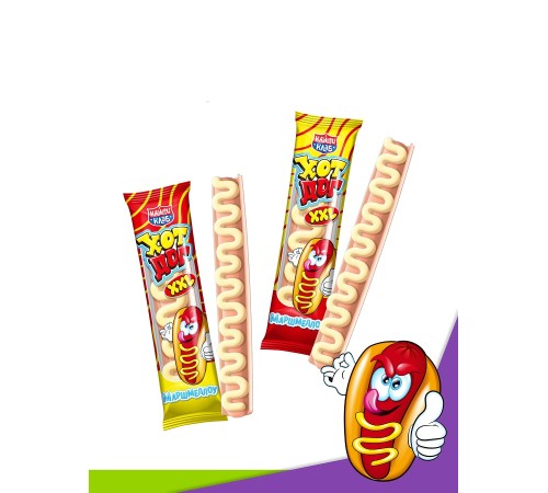 Зефир Канди Клаб 20гр*24*(12бл) Хот Дог XXL Маршмеллоу 