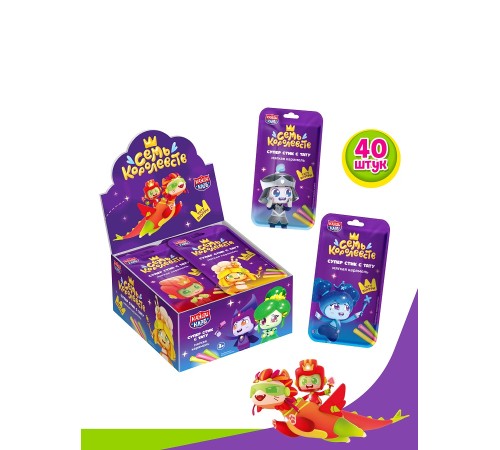 Карамель Канди Клаб Мягкая  5гр*40*(12бл) Супер Стик с тату (Семь королевств)