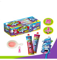 Сахарная конфета и жидкая карамель Канди Клаб 12гр*30*(12бл) Crazy щётка 2 в 1