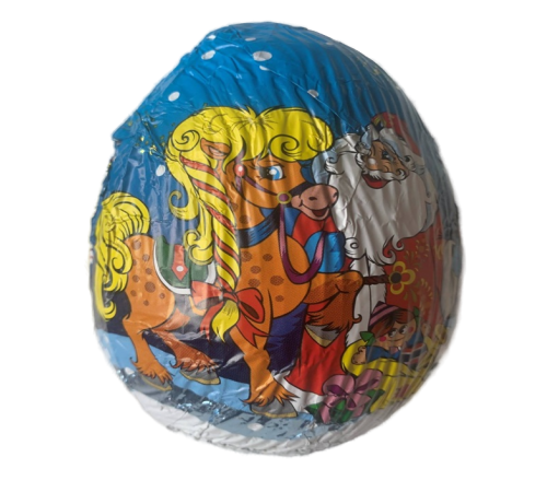 Фигурка из конд.глазури Канди Клаб  90гр*12*(4бл) Яйцо с/с Новый год (с лошадкой)