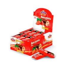 Мини-рулеты"Мастер Десерта"35г*24*(4бл) Клубника