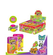 Карамель Канди Клаб Мягкая  5гр*40*(12бл) Супер Стик с 3D пазлом Животные