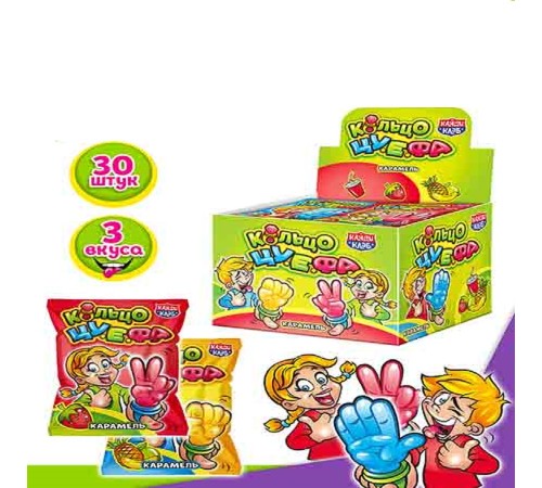 Карамель Канди Клаб 10гр*30*(12бл) Няшка Коняшка кольцо