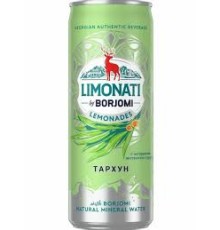 Боржоми LIMONATI напиток с соком и природной водой газир. ж/б 0,33л*12 Тархун