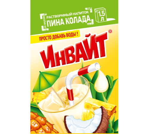INVITE  растворимый напиток 12гр*24*(6бл) Пина колада