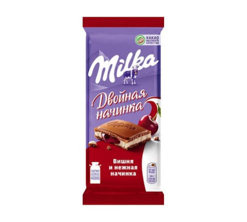 Милка шоколад 80гх20шт. Вишня
