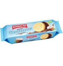 Печенье Кухмастер Кокосовое 240гр*12 С глазурью