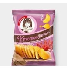 Хрустящий Картофель чипсы "Девочка"160г*9 Камчатский краб