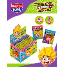 Жевательная резинка Канди Клаб 10гр*30*(12бл) Кисломания 2в1 Новинка!!!