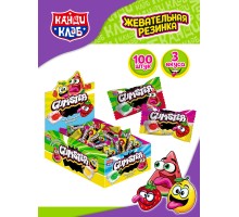 Жевательная резинка Канди Клаб  4гр*100шт*(12бл) Gumster с кислой начинкой