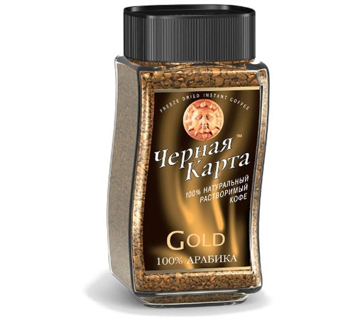 Черная карта Gold кофе 190 г*6 СТЕКЛО