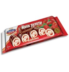 Мини-рулеты"Мастер Десерта" Клубника 175г*15