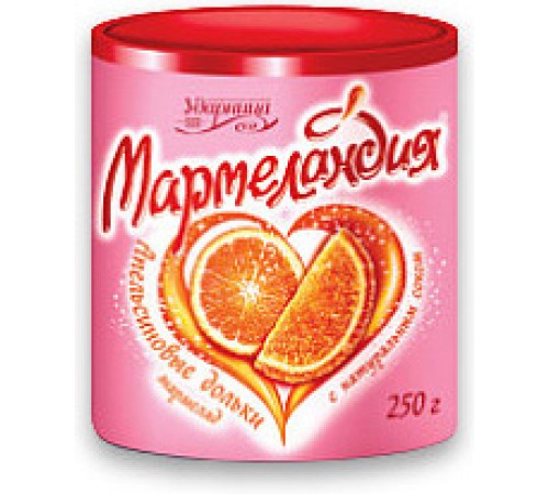 Мармеландия 250г*12 Апельсиновые дольки