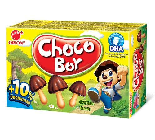 Чоко Бой печенье грибочки  90 г*15
