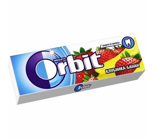 Орбит  жевательная резинка 13,6гх30шт*(20бл) Клубника-Банан