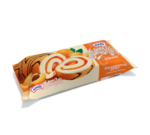 Рулет бисквитный"Ковис"175г*15  абрикос