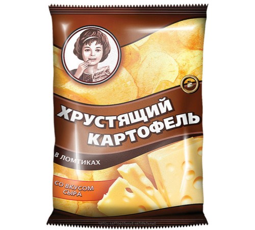 Хрустящий Картофель чипсы "Девочка" 70г*20 Сыр