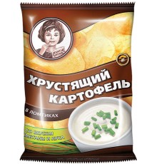 Хрустящий Картофель чипсы "Девочка" 70г*20 Сметана/Лук