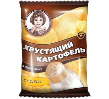 Хрустящий Картофель чипсы "Девочка"160г*9 Соль