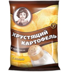 Хрустящий Картофель чипсы "Девочка"160г*9 Соль