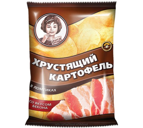 Хрустящий Картофель чипсы "Девочка"160г*9 Бекон