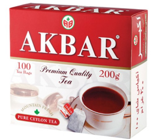 Акбар чай черный 100 пак.с/я*2г*(6) Red&White
