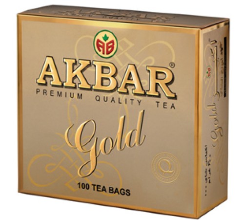 Акбар чай черный 100 пак.с/я*2г*(6) Золотой