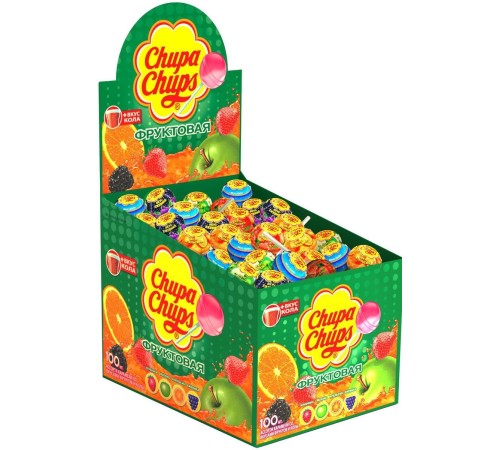 Чупа-Чупс 12гх100*(12бл) Фруктовая + кола
