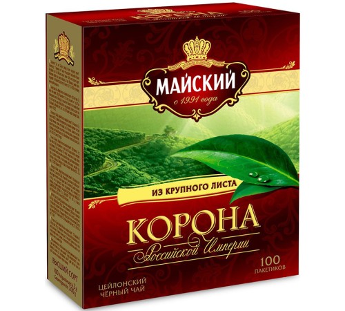 Майский чай 100 пак*2 г*(6) Корона Российской империи