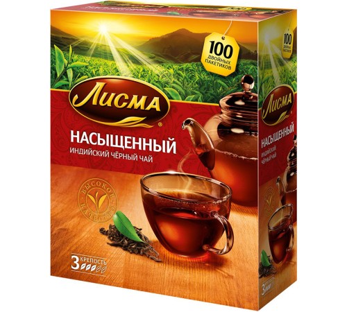 Лисма чай Насыщенный 100 пак*1,8г*(6) Индия