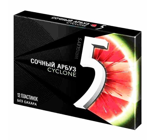 Ригли-Файв"Cyclone"(арбузный шквал) 15.6гх15шт*(18бл)