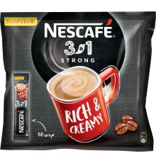 Нескафе 3в1 кофе со сливками 14,5г*20шт х20 Крепкое
