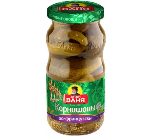 Огурцы Дядя Ваня  460 гр*8 Корнишоны  по-французски