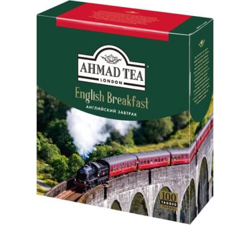 Ахмад 100 пак*(5) Английский завтрак /красная полоса/