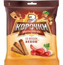 Три Корочки Ржаные"Бекон"40г*60