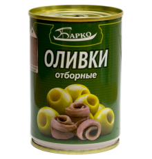 Оливки с анчоусом "Барко" 280г/300мл*12