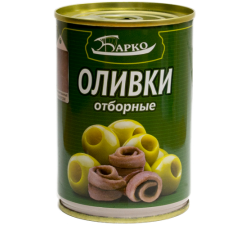 Оливки с анчоусом "Барко" 280г/300мл*12