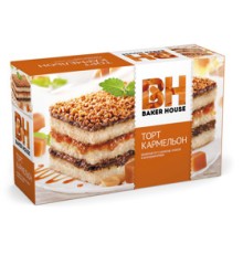 Торт бисквитный Baker House 350г*8 Карамельон