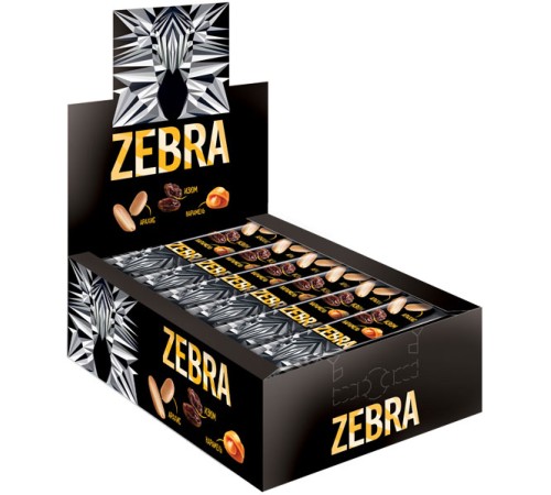 Батончики ЗЕБРА вафли с мол.шок.глазурью 40г*15*(4бл)