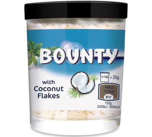 Шоколадная паста 200г*6 Баунти с кокосовой стружкой