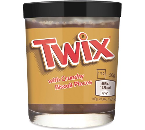 Шоколадная паста 200г*6 Твикс с кусочками печенья