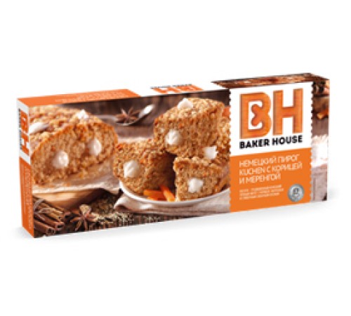 Пирог Baker House Немецкий KUCHEN  350г*8 Морковь
