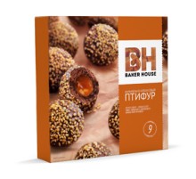 Пирожное"Птифур"Baker House 225г*10 Карамель-арахис